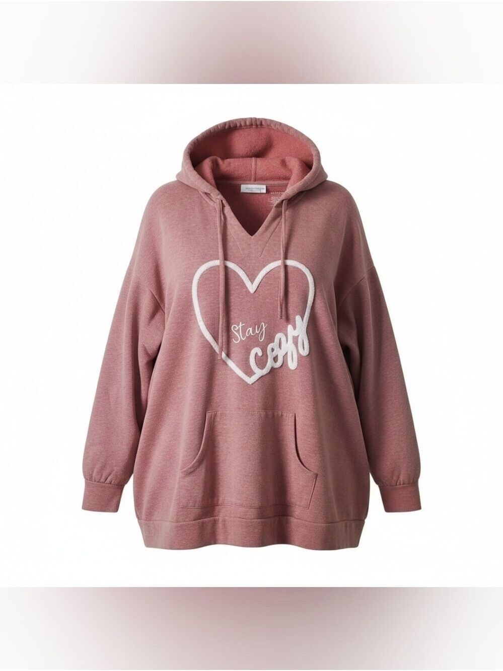 Lane Bryant Oversized Fall "Stay Cozy" Dusty Rose Pink Lounger Sweater Size 18